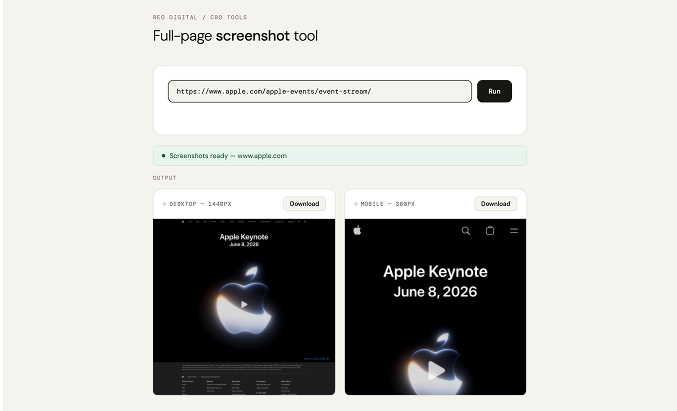 Screenshotter — Mac menu bar app interface